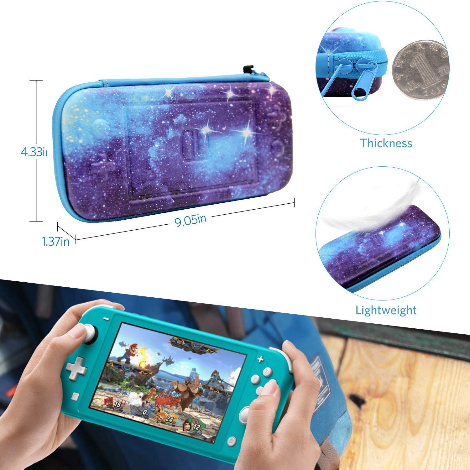 CoBak Carrying Case for Nintendo Switch Lite - with 1 Screen Protector, 1 Grip Case and 4 Thumb Grip Caps. - JOY2ESpree