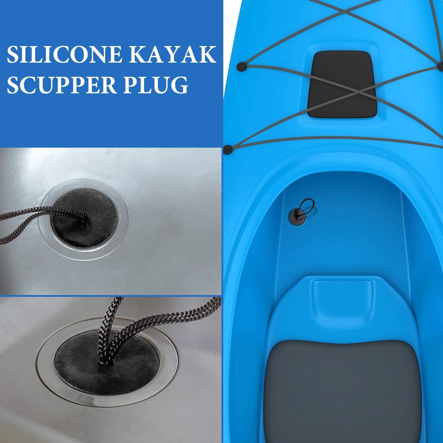 12 Packs Universal Kayak Scupper Plug Kit for Native Kayaks Hobie Kayaks Wilderness Systems Kayaks Perception Kayaks and More