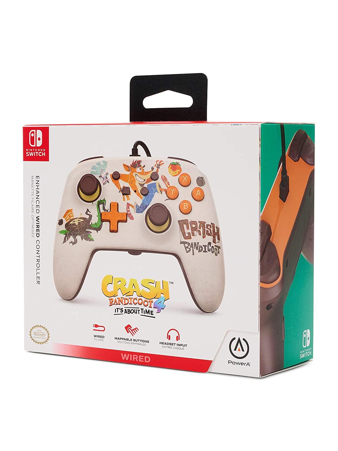 PowerA Enhanced Wired Controller for Nintendo Switch - Mario White, Gamepad, Wired Video Game Controller, Gaming Controller - Nintendo Switch - JOY2ESpree