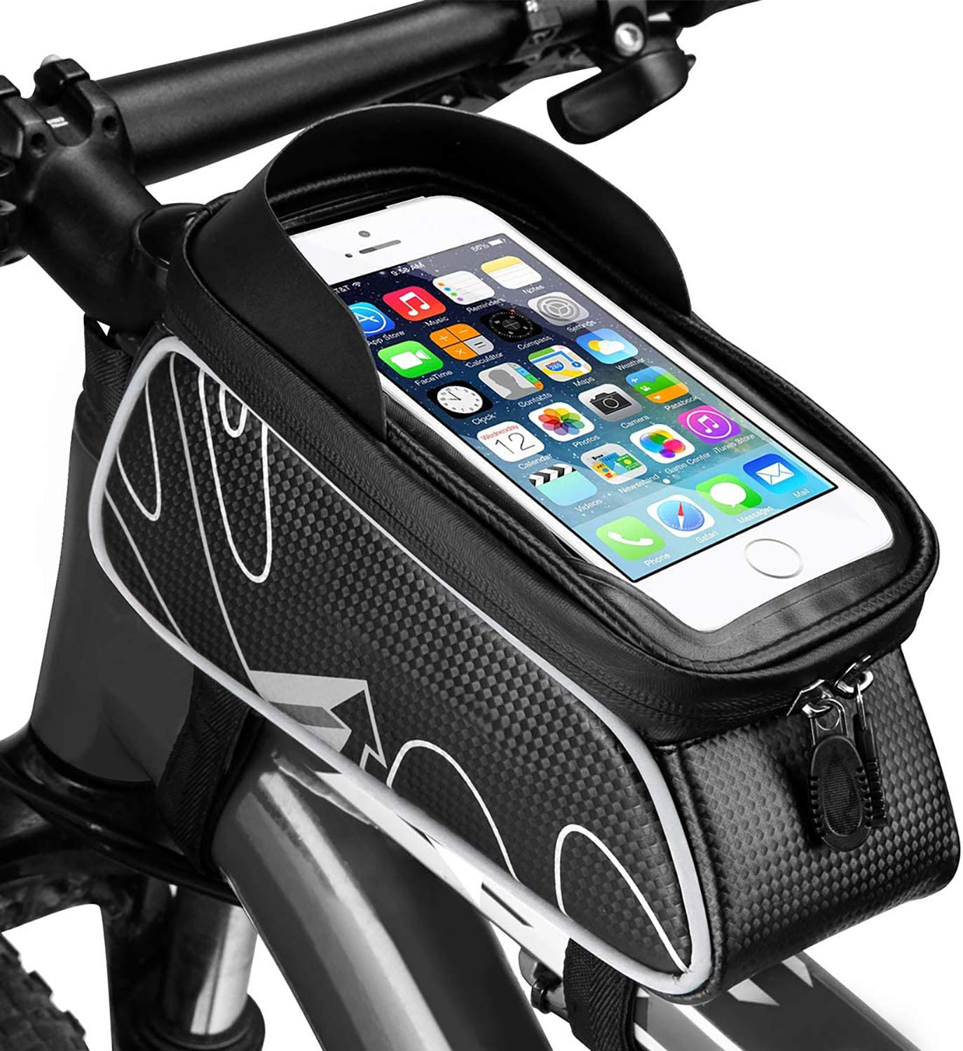 VANWALK Bike Bag with Phone Holder for Mountain Bike, Bike Handlebar Bag