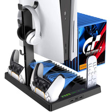 
                        
                          Load image into Gallery viewer, OFUN PS5 Console PlayStation 5 Charging Stand with 2 Cooling Fan - JOY2ESpree
                        
                      