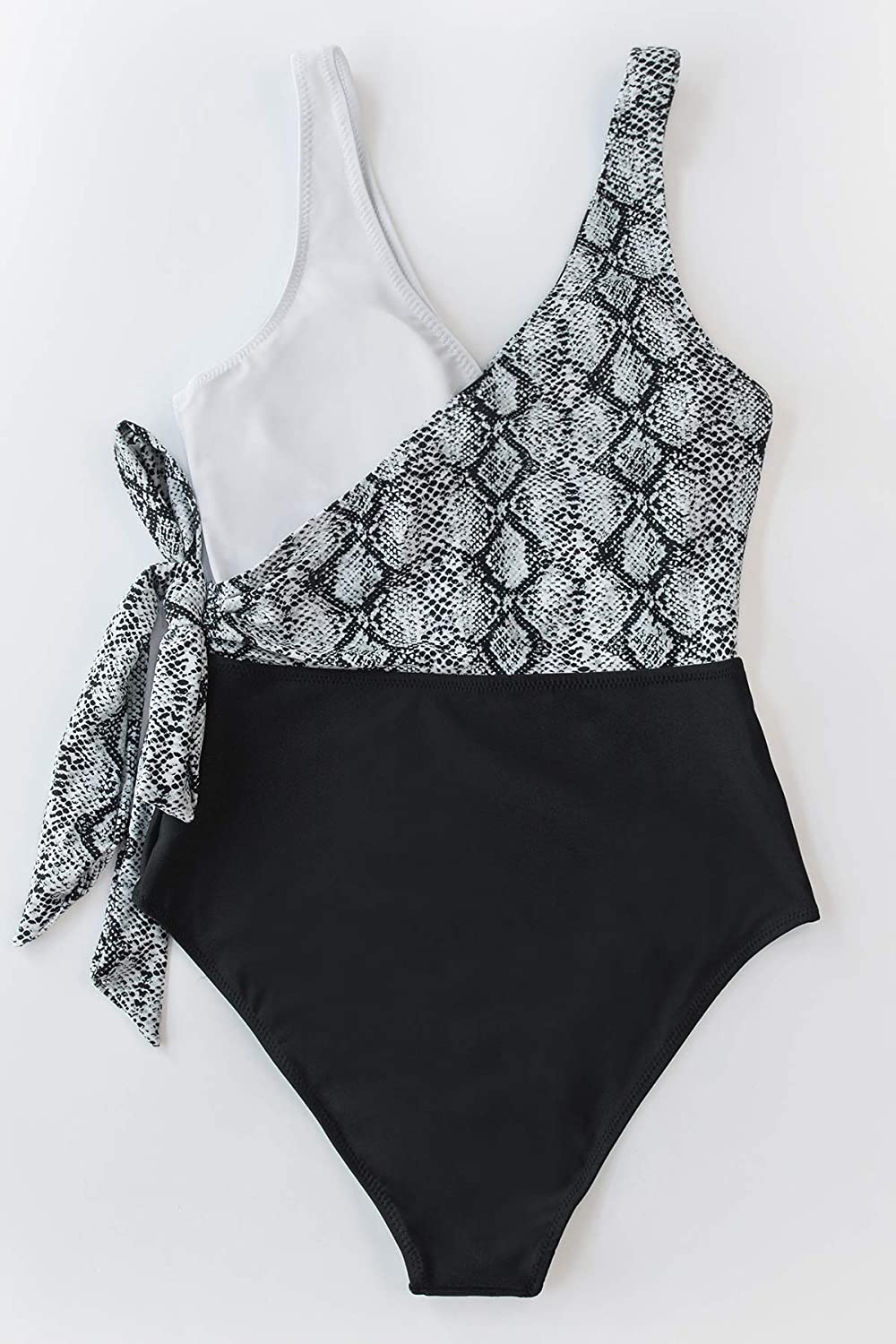 CUPSHE Women's One Piece Swimsuit Knotted Color Block Bathing Suit