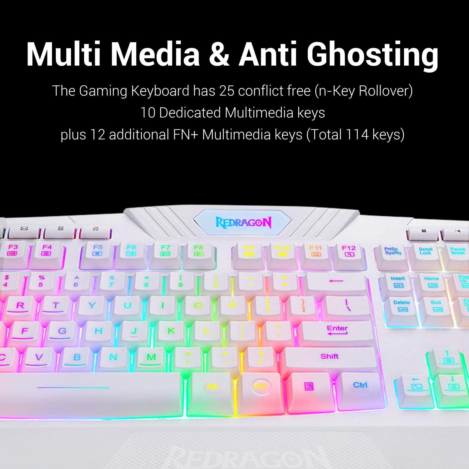 Redragon S101 Wired Gaming Keyboard and Mouse Combo RGB Backlit Gaming Keyboard - JOY2ESpree