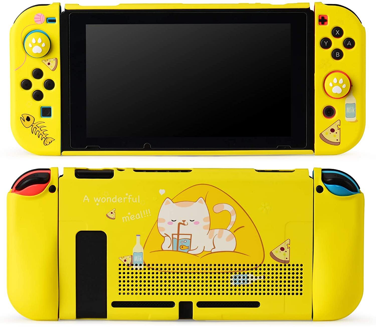 UYIYE Case for Switch - Protective Hard Case for Switch- Dockable TPU Shell Cover for Handheld Video Game Controller - Case Cover for Switch - JOY2ESpree
