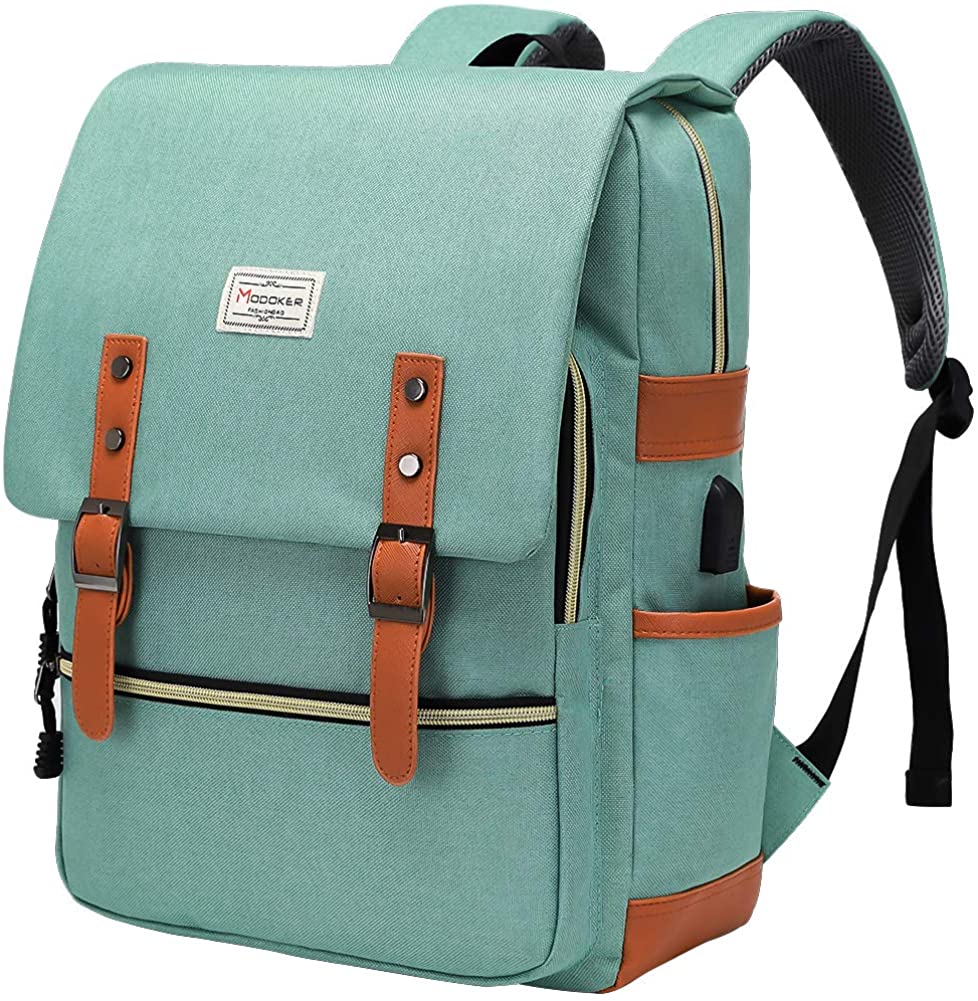 Modoker Vintage Laptop Backpack for Women Men,School College Backpack