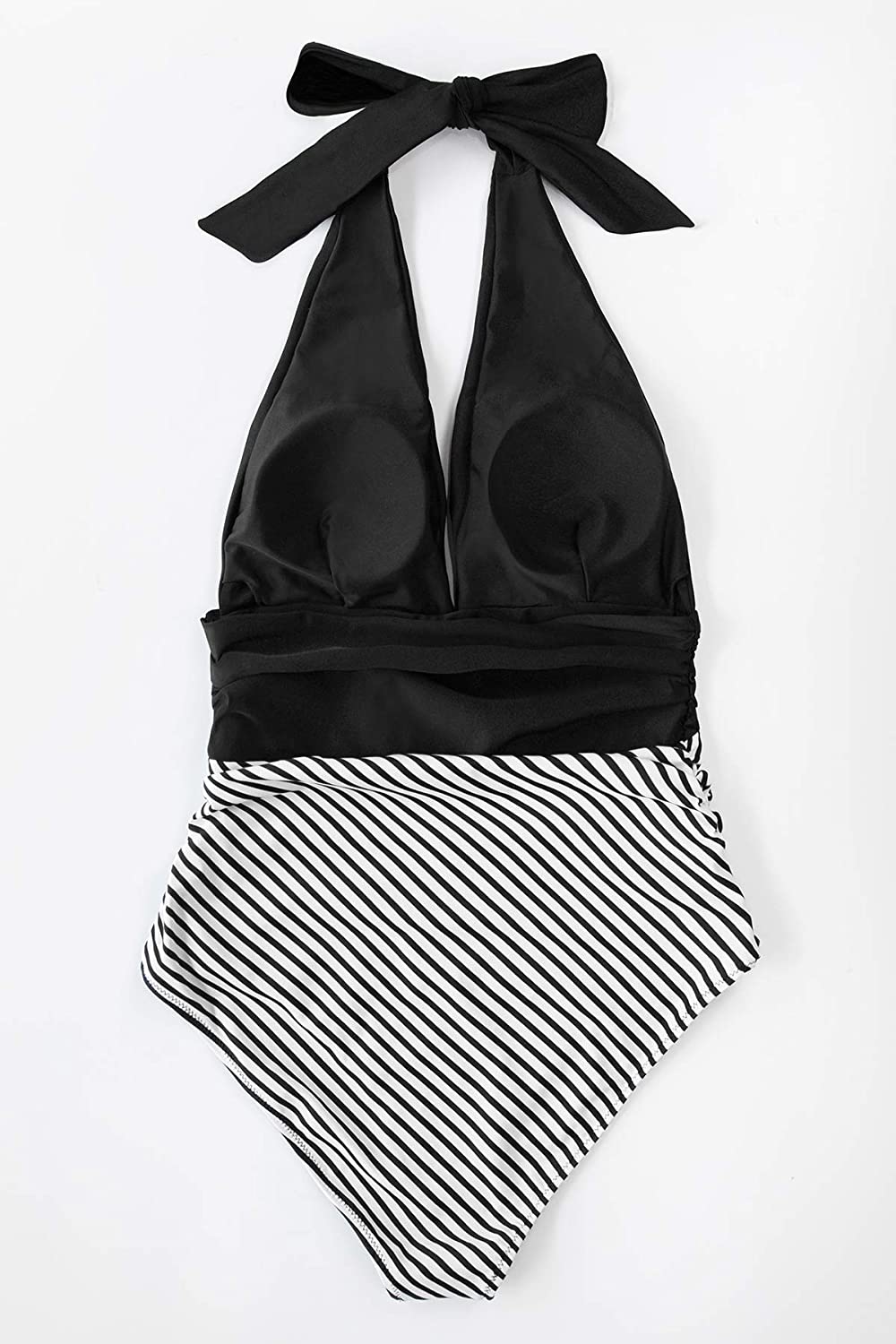 CUPSHE Women's Halter One Piece Swimsuit Keeping You Accompained Swimwear