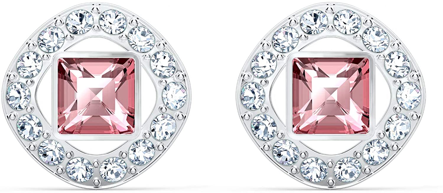 SWAROVSKI Women's Angelic Square Crystal Jewelry Collection, Pink Crystals, Blue Crystals (Amazon Exclusive) - JOY2ESpree