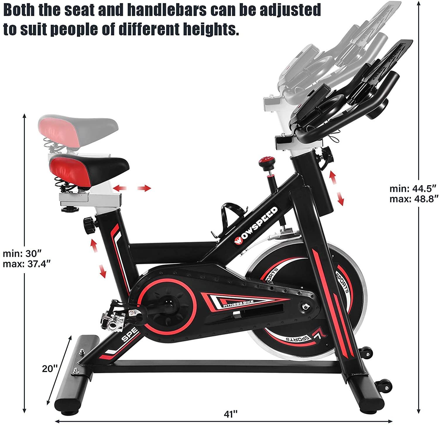 Houssem Indoor Cycling Bike, Stationary Exercise Bike for Home Gym, Workout Flywheel Bicycles, Belt Drive, Resistance Adjustment - JOY2ESpree