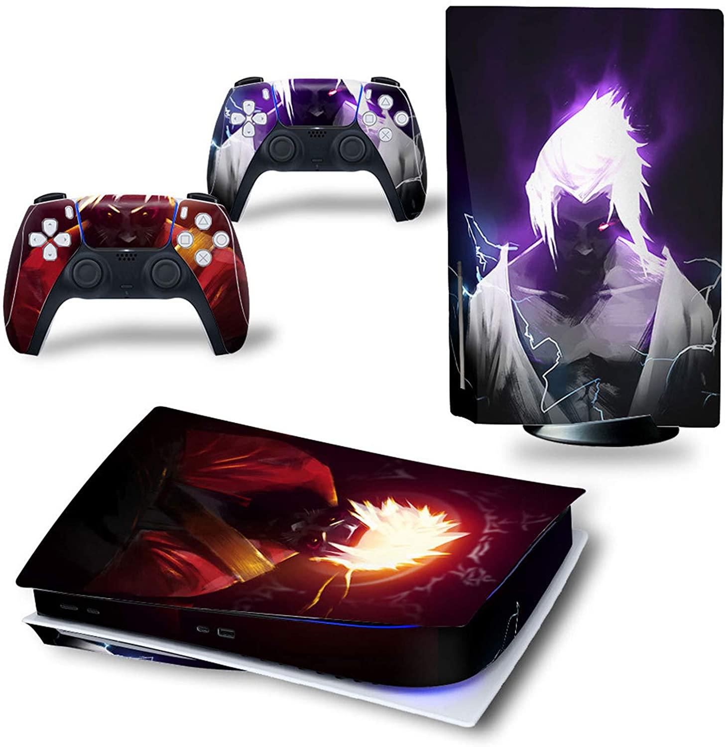 gotor Vinyl Sticker Pattern Decals Skin for PS5 Playstation 5 Console and 2 Controllers Skins (Playstation 5 Digital Edition, Type-E) - JOY2ESpree