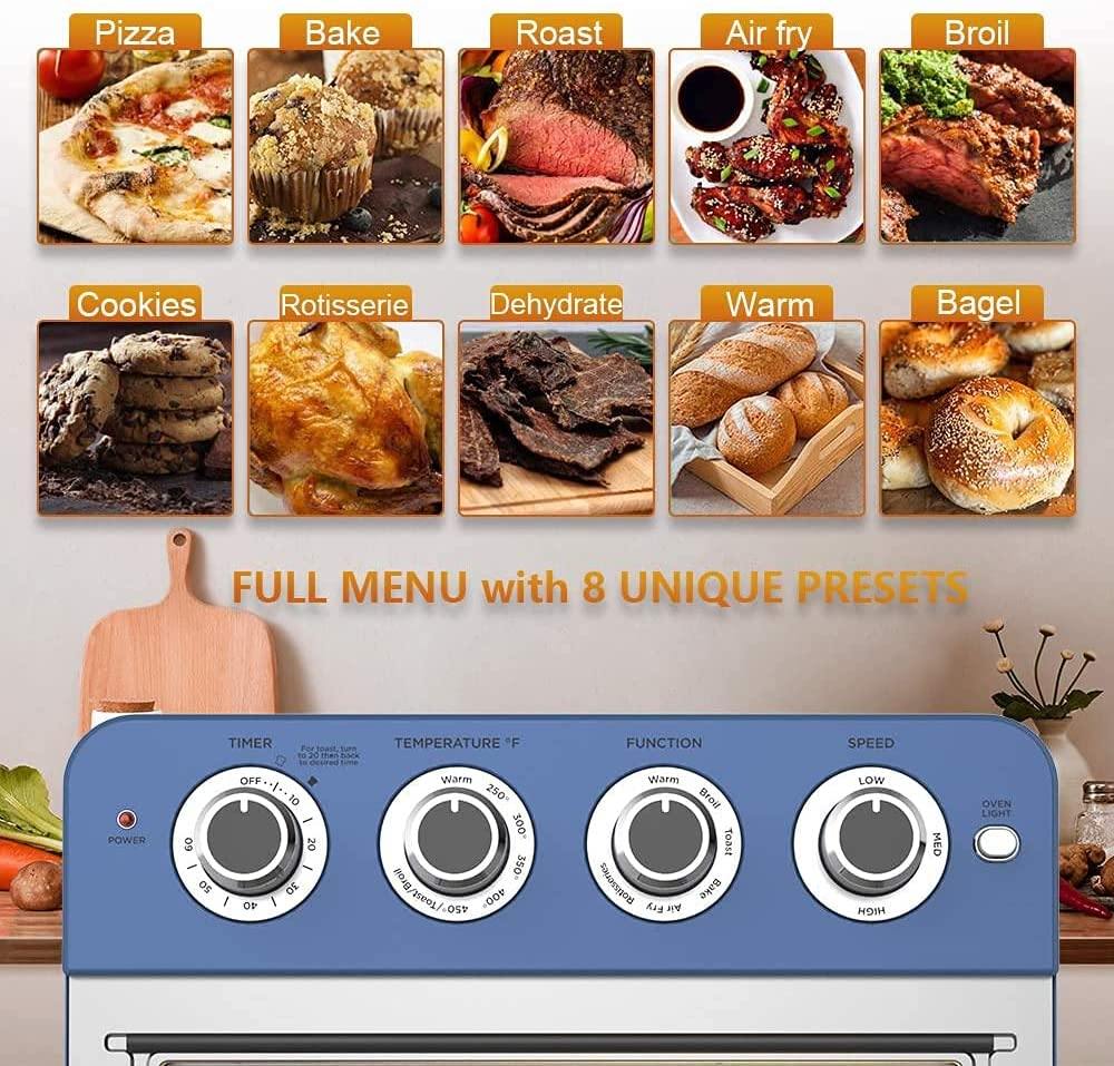 Air Fryer Toaster Oven Combo 8-in-1 Countertop Rotisserie & Dehydrator - JOY2ESpree