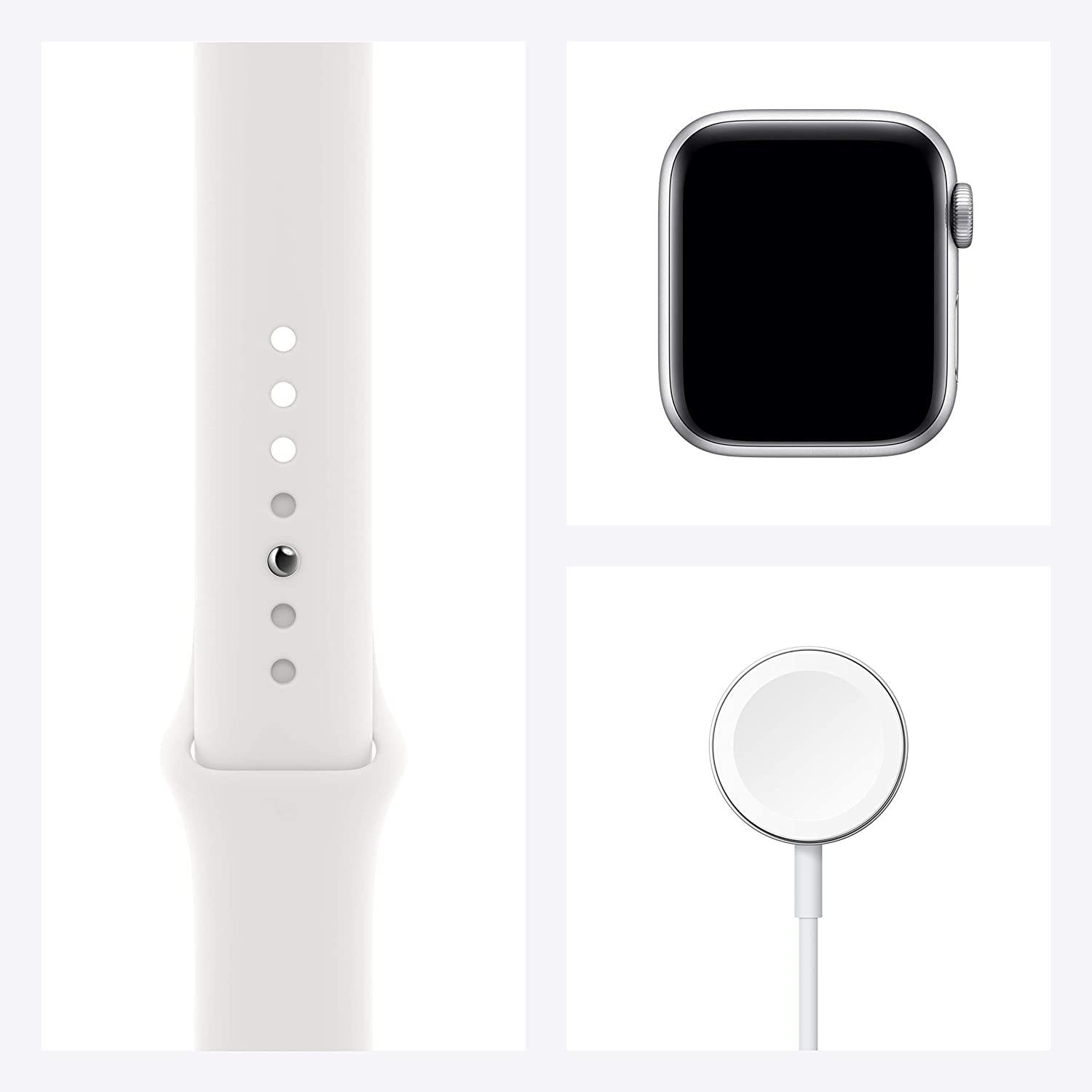 Apple Watch Series 6 (GPS, 44mm) - Space Gray Aluminum Case with Black Sport Band (Renewed) - JOY2ESpree