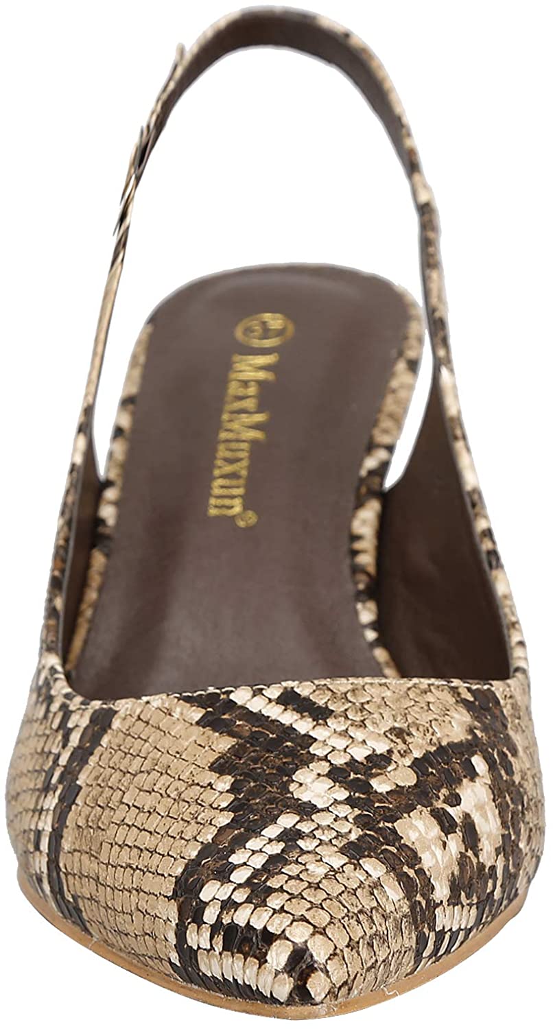 Greatonu Womens Slingback Dress Pump