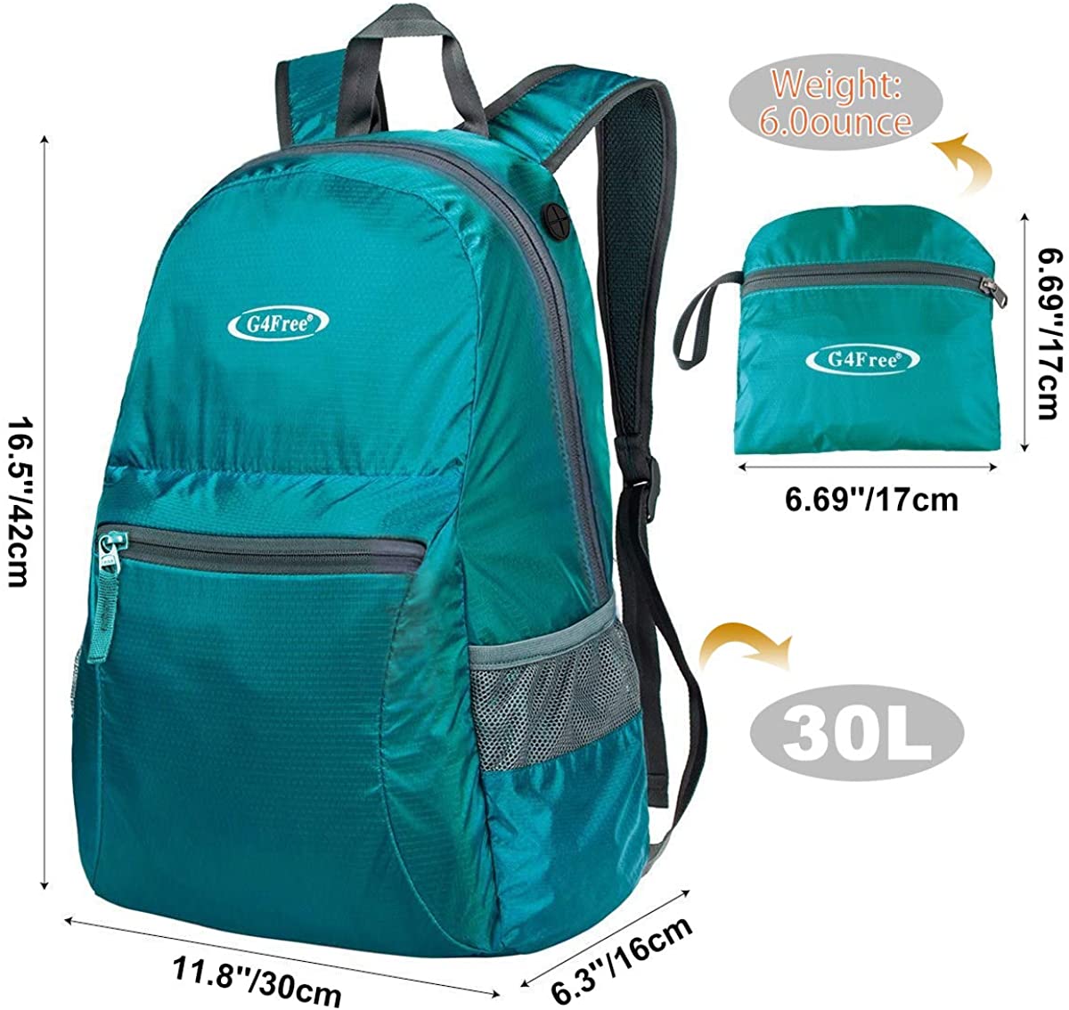 G4Free Ultra Lightweight Packable Backpack Travel Hiking Daypack Handy Foldable Water Resistant Camping Outdoor Backpack