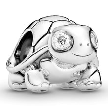 
                        
                          Load image into Gallery viewer, Pandora Jewelry Twinkling Turtle Cubic Zirconia Charm in Sterling Silver - JOY2ESpree
                        
                      