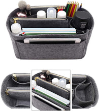 
                        
                          Cargar imagen en el visor de la galería, Felt Purse Bag Organizer Insert with zipper Bag Tote Shaper Fit Speedy Neverfull MM GM
                        
                      