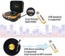 
                        
                          画像をギャラリービューアに読み込む, Bluetooth Record Player 3 Speed Craftmanship Turntable with Built-in Premium Speakers Support USB Playback/Recording (Black)… - JOY2ESpree
                        
                      