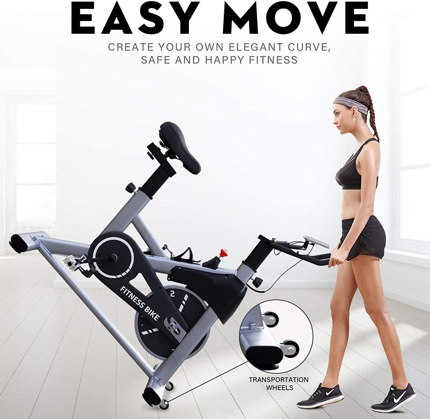 HAPICHIL Exercise Bikes Indoor Cycling Stationary bike with 35lbs Flywheel - JOY2ESpree