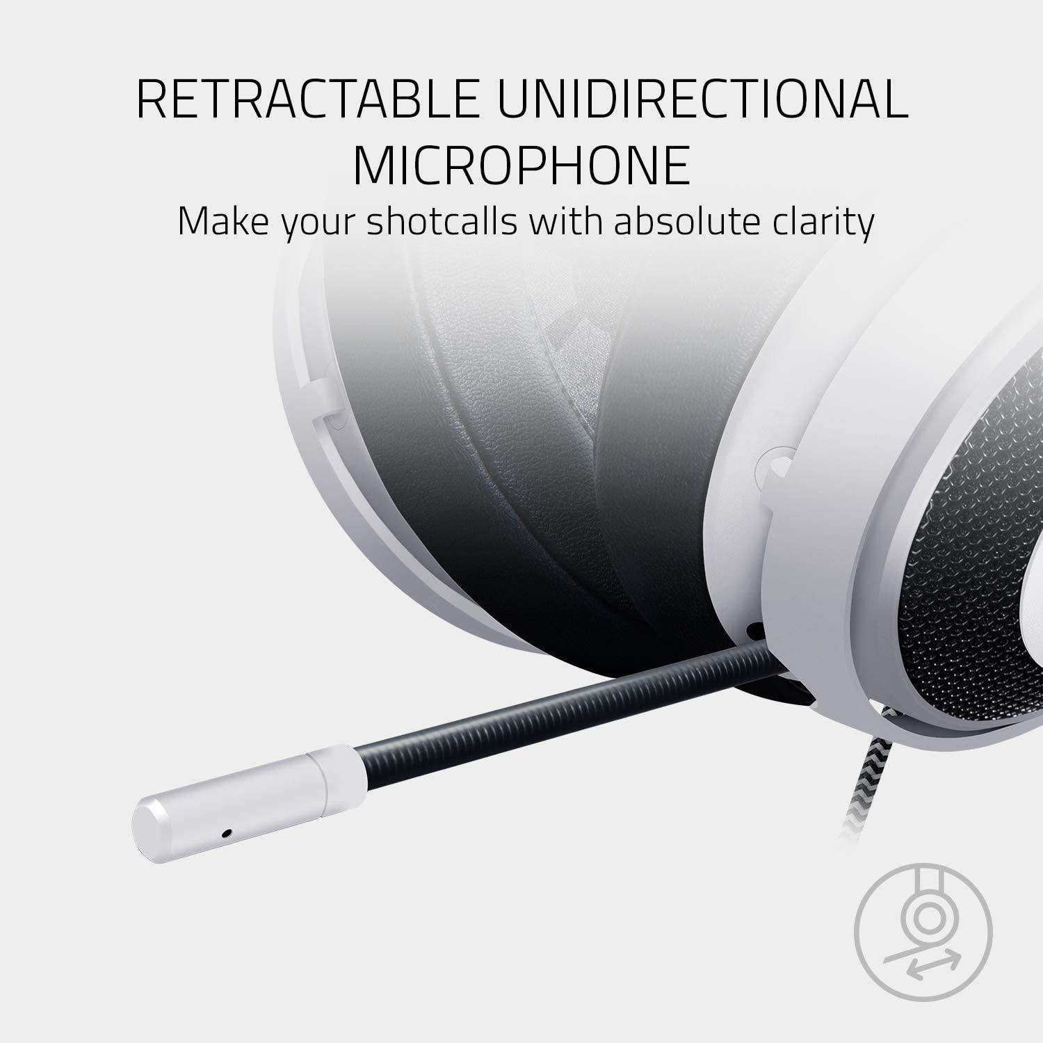 Razer Kraken Gaming Headset: Lightweight Aluminum Frame, Retractable Noise Isolating Microphone - JOY2ESpree