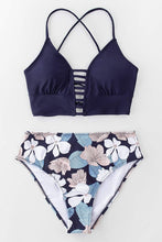 
                        
                          Load image into Gallery viewer, CUPSHE Women’s Bikini Swimsuit Floral Print Lace Up Strappy Two Piece Bathing Suit
                        
                      