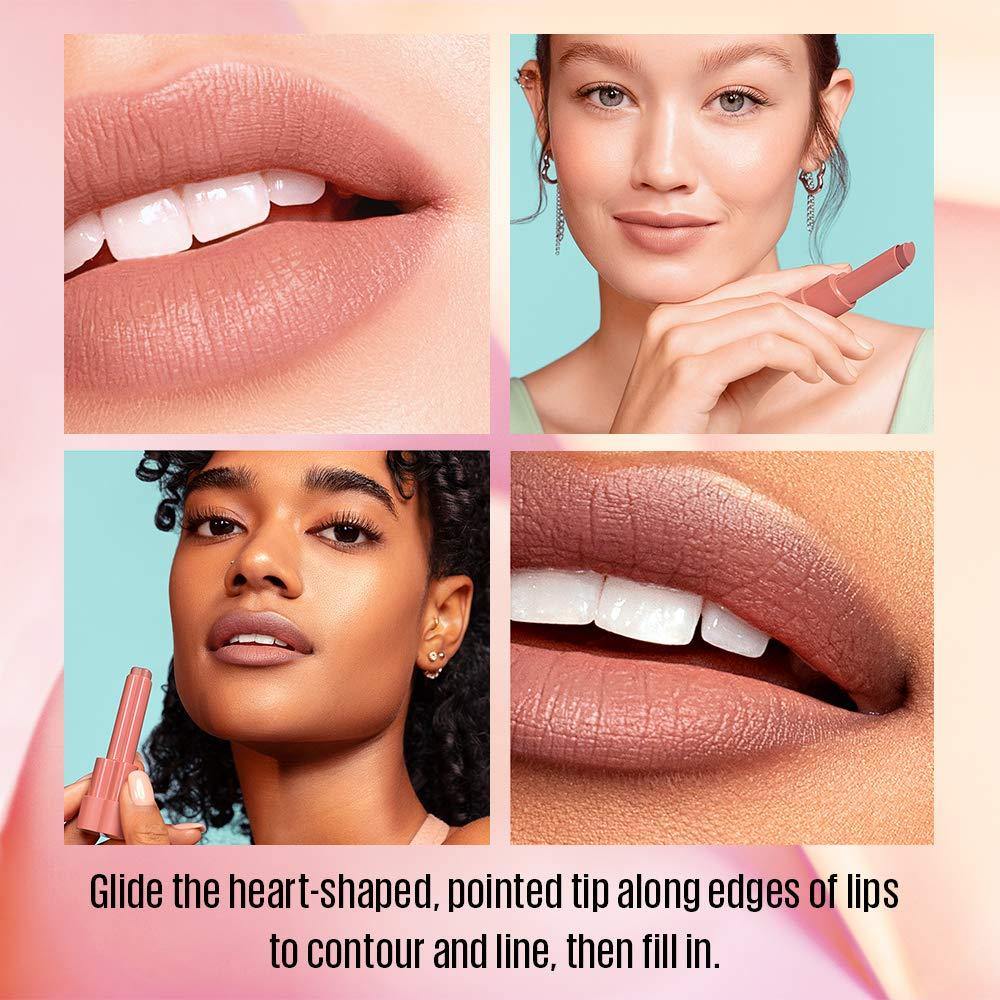 KAJA Air Heart | Lightweight Natural Finish Lipstick | 07 Lover - mauvy brown