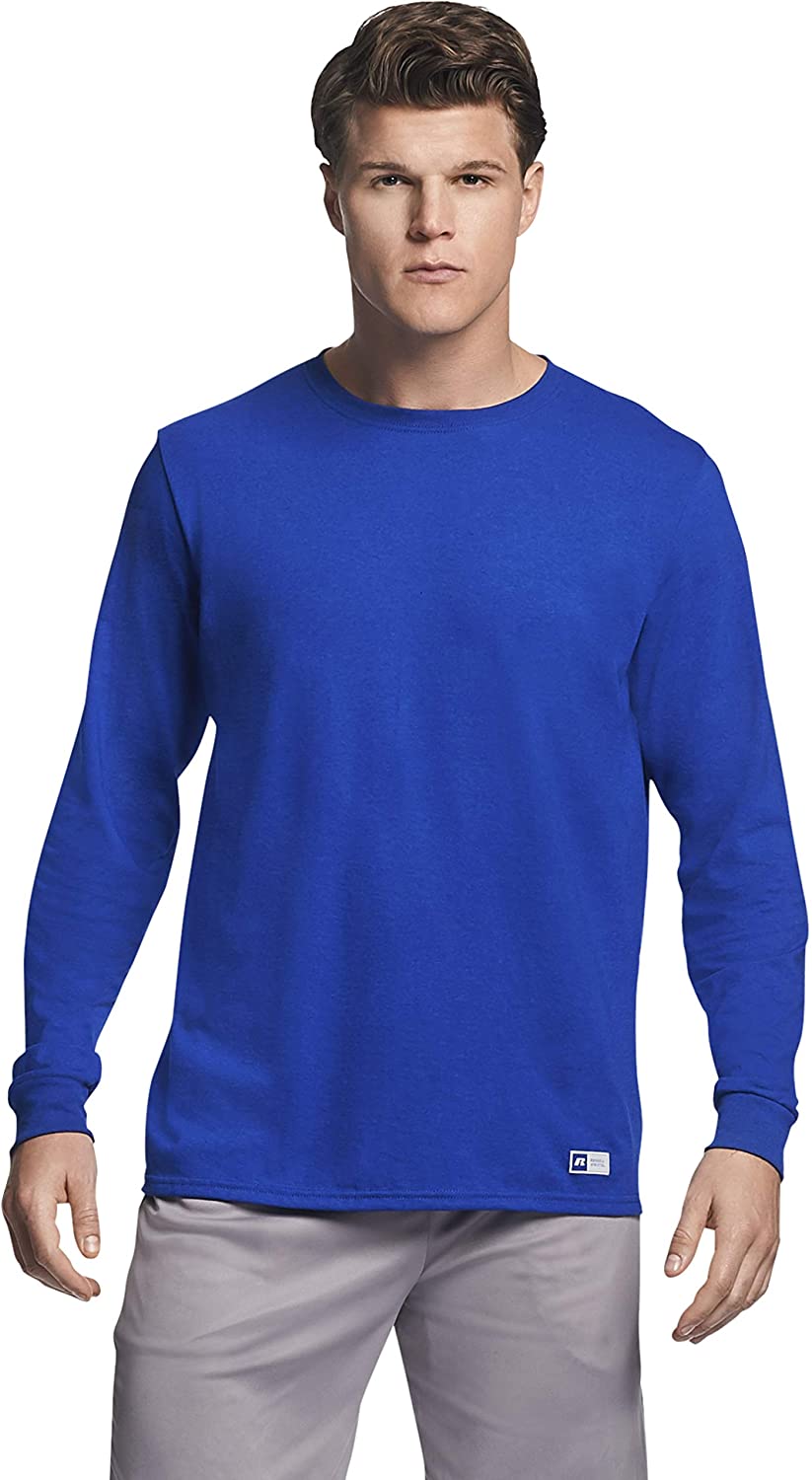 Russell Athletic Men's Cotton Performance Long Sleeve T-Shirts