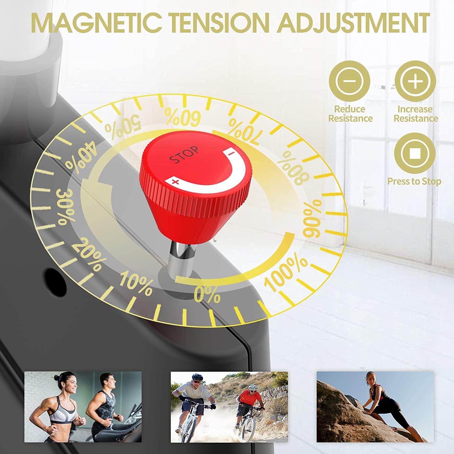pooboo Magnetic Exercise Bike Indoor Cycling Bike Stationary - JOY2ESpree