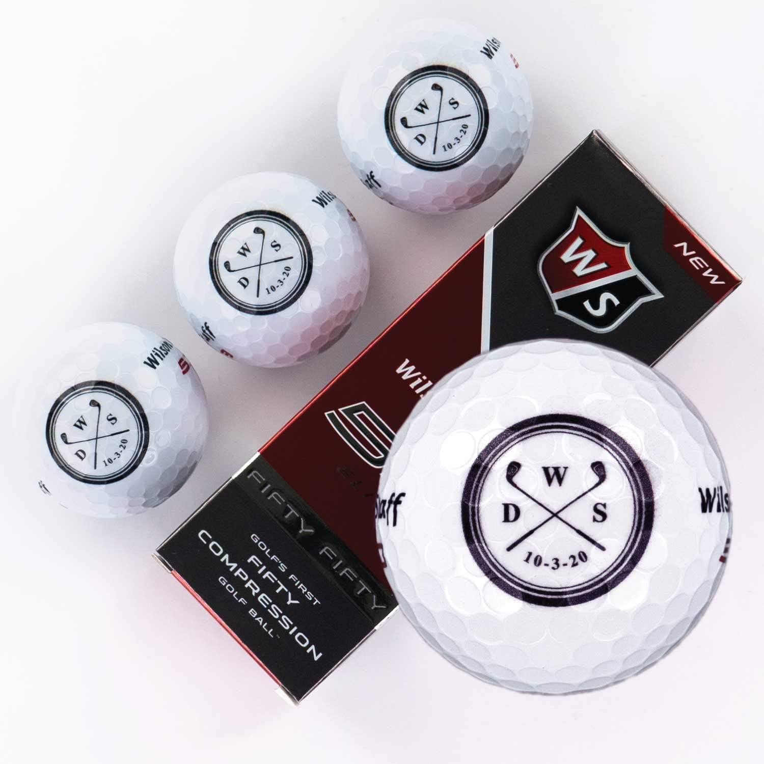 Buffalo BottleCraft Personalized Groomsman Golf Balls, Sleeve of 3, Wilson, Custom Designs for Groomsmen, Best Man, Ushers, Officiants - JOY2ESpree