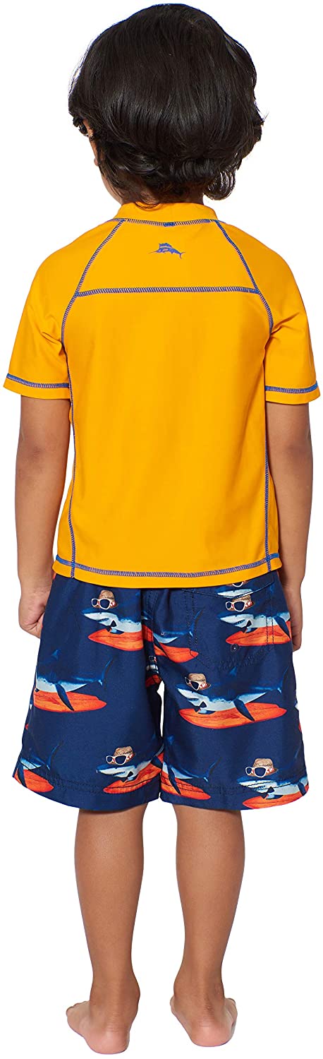 Tommy Bahama Boys' Rashguard and Trunks Swimsuit Set