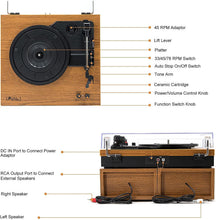 
                        
                          गैलरी व्यूवर में इमेज लोड करें, LP&amp;No.1 Retro Bluetooth Record Player with Stereo External Speakers - JOY2ESpree
                        
                      