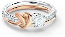 
                        
                          Load image into Gallery viewer, SWAROVSKI Women's Lifelong Heart Ring Collection, Rose Gold Tone &amp; Rhodium Finish, Clear Crystals - JOY2ESpree
                        
                      