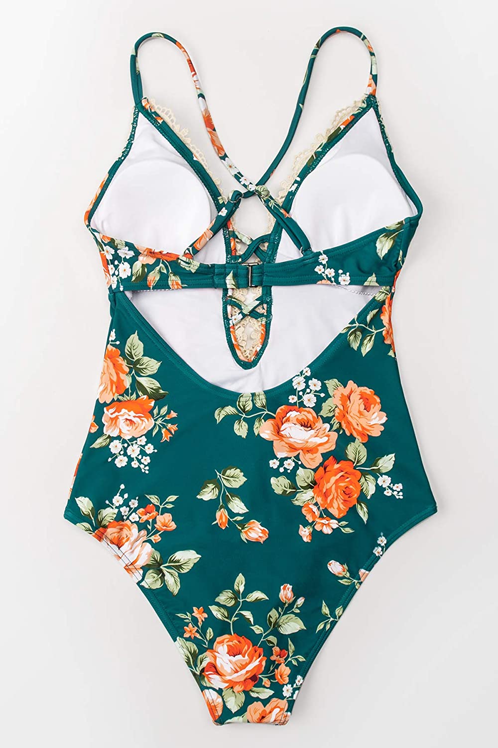 CUPSHE Fashion Women's Ladies Vintage Lace Bikini Sets Beach Swimwear Bathing Suit