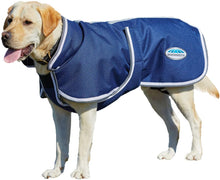 
                        
                          Load image into Gallery viewer, Weatherbeeta Parka 1200D Deluxe Dog Coat (20", Navy/Grey/White)
                        
                      