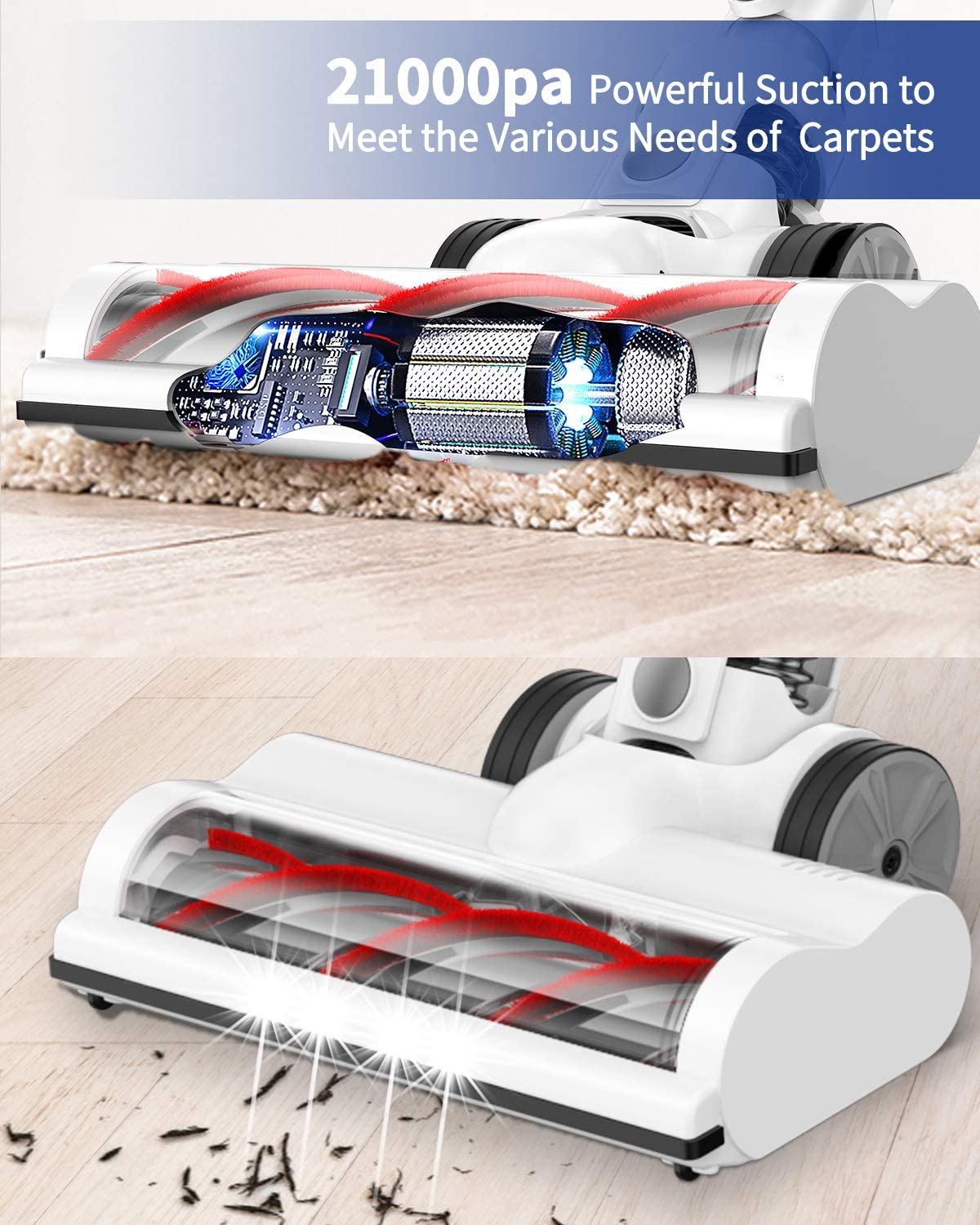 APOSEN Cordless Vacuum Cleaner, 4 in 1 Stick Vacuum Cleaner - JOY2ESpree