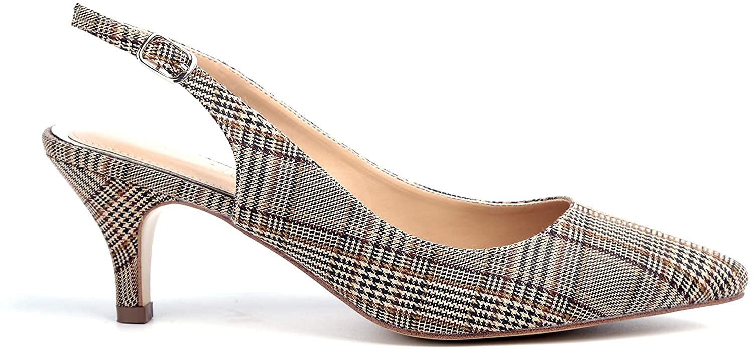 Greatonu Womens Slingback Dress Pump