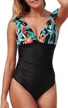 
                        
                          Muat gambar ke penampil Galeri, CUPSHE Women's V Neck One Piece Swimsuit Ruffled Lace Up Monokini
                        
                      