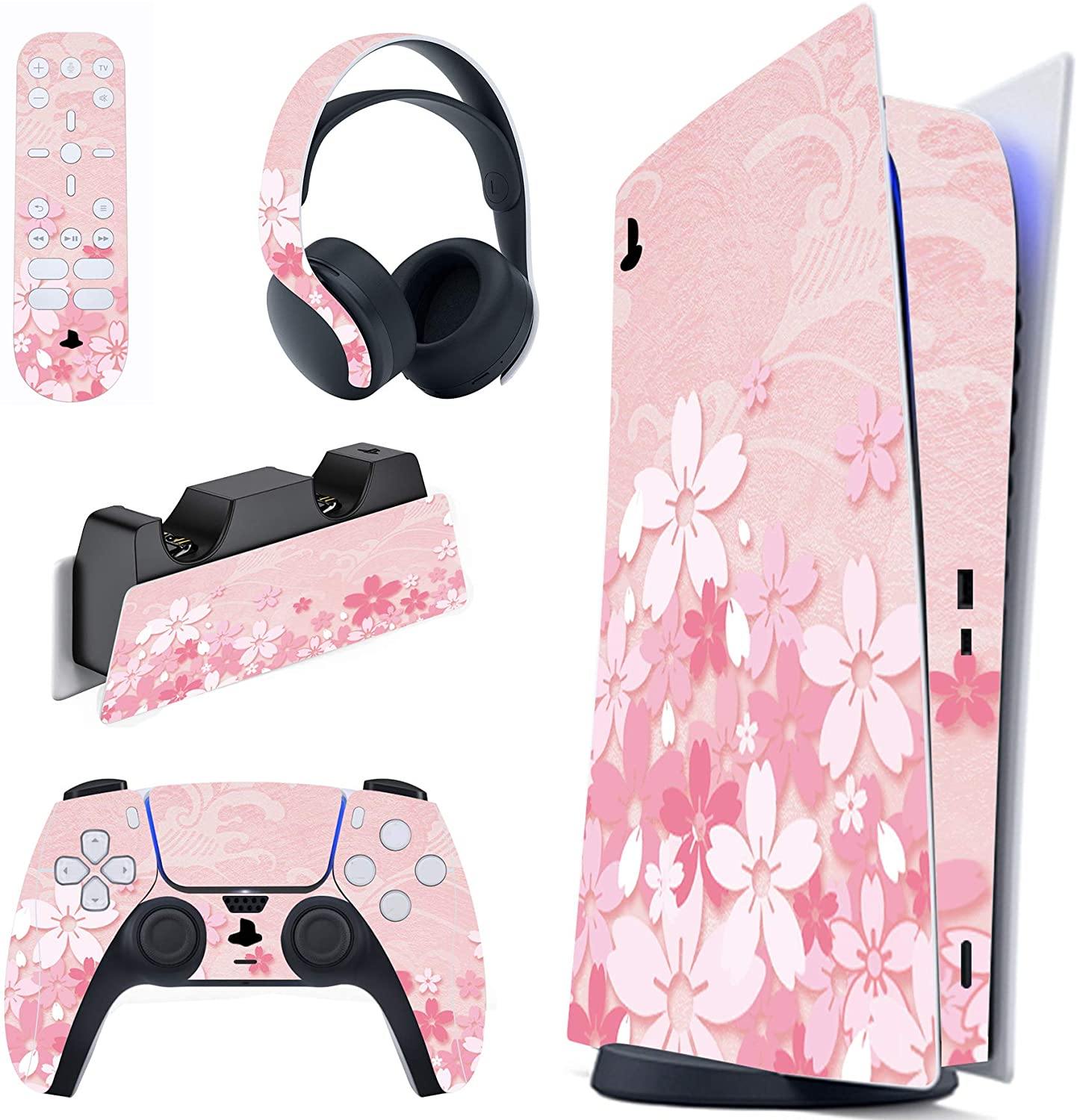 PlayVital Blue Nebula Full Set Skin Decal for PS5 Console Digital Edition - JOY2ESpree