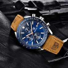 
                        
                          Muat gambar ke penampil Galeri, BENYAR Chronograph Mens Watch Quartz Movement 30M Waterproof | Leather Watch Strap
                        
                      