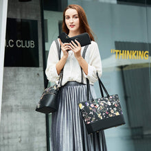 
                        
                          Load image into Gallery viewer, Women Fashion Handbags Wallet Tote Bag Shoulder Bag Top Handle Satchel Purse Set 4pcs
                        
                      