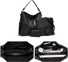 
                        
                          Load image into Gallery viewer, Women Fashion Handbags Wallet Tote Bag Shoulder Bag Top Handle Satchel Purse Set 4pcs
                        
                      