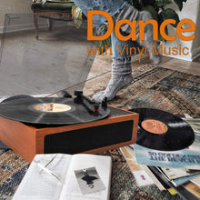 
                        
                          Muat gambar ke penampil Galeri, LP&amp;No.1 Portable Suitcase Turntable with Stereo Speaker,3 Speeds Belt-Drive Vinyl Record Player Black - JOY2ESpree
                        
                      