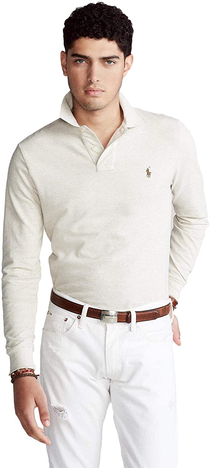 POLO RALPH LAUREN Men's Long Sleeve Mesh Polo Shirt