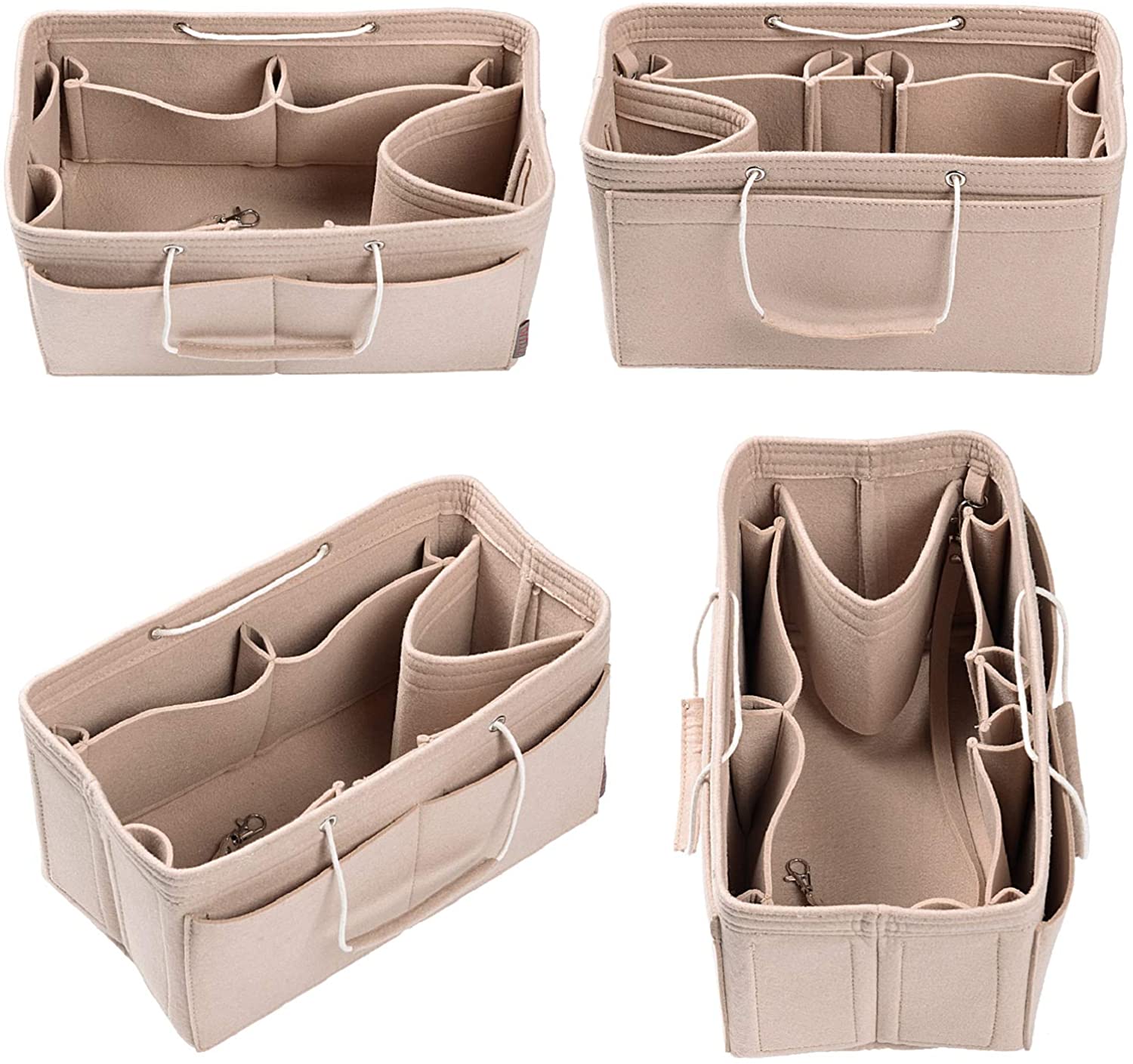 Purse Organizer, Multi-Pocket Felt Handbag Organizer, Purse Organizer Insert with Handles, Medium, Large, X-Large