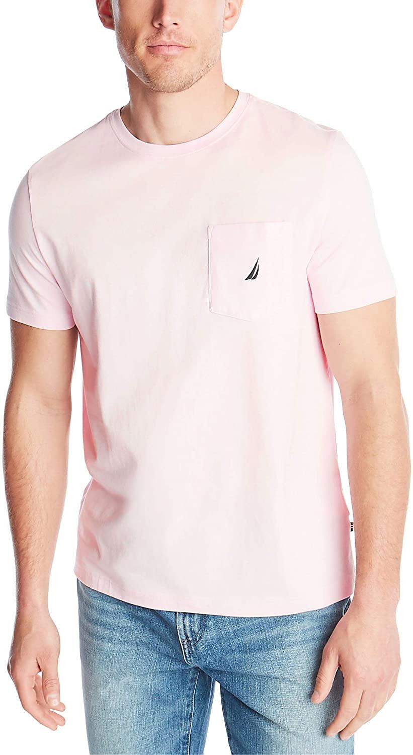 Nautica Men's Solid Crew Neck Short-Sleeve Pocket T-Shirt - JOY2ESpree