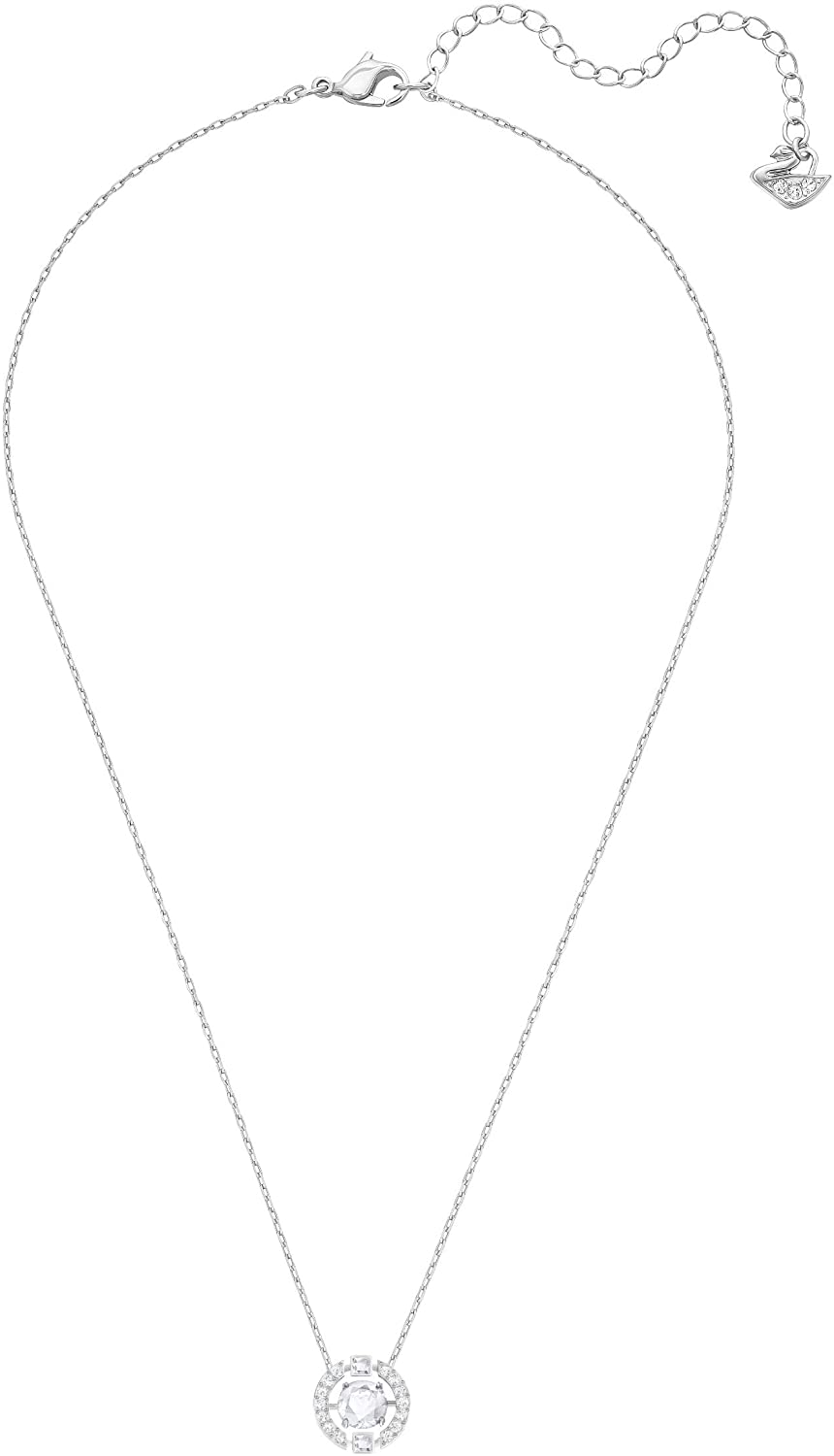 SWAROVSKI Women's Sparkling Dance Round Jewelry Collection, Rhodium Finish, Blue Crystals, Clear Crystals - JOY2ESpree