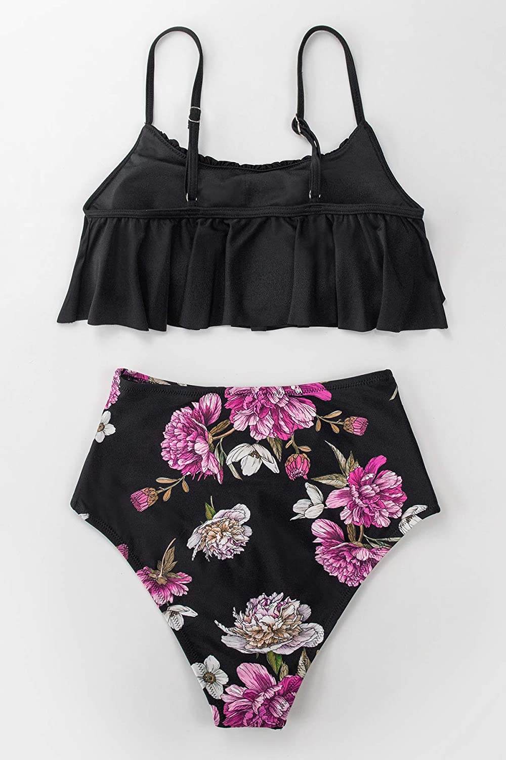 CUPSHE Women's High Waisted Falbala Bikini Set