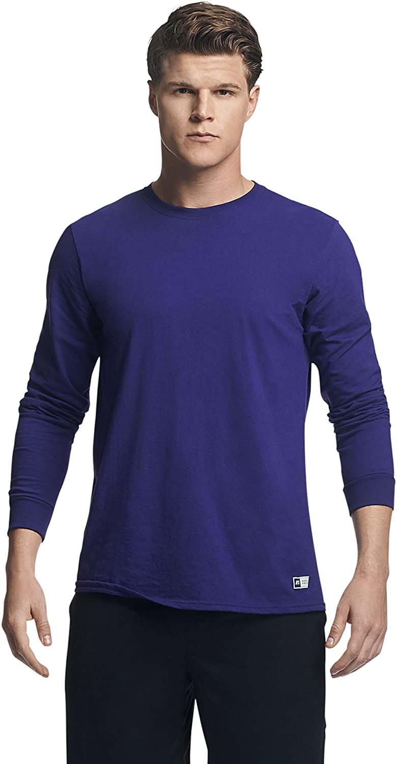 Russell Athletic Men's Cotton Performance Long Sleeve T-Shirts