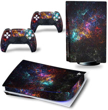 
                        
                          Load image into Gallery viewer, DOMILINA PS5 Skin Stickers, Full Body Vinyl Decal Cover for Playstation 5 Disk Edition Console &amp; Controllers - Dancing Fire - JOY2ESpree
                        
                      