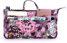 
                        
                          Load image into Gallery viewer, BTSKY New Printing Handbag Organizers Inside Purse Insert-High Capacity 13 Pockets Bag Tote Organizer with Handle Peacock Flower
                        
                      