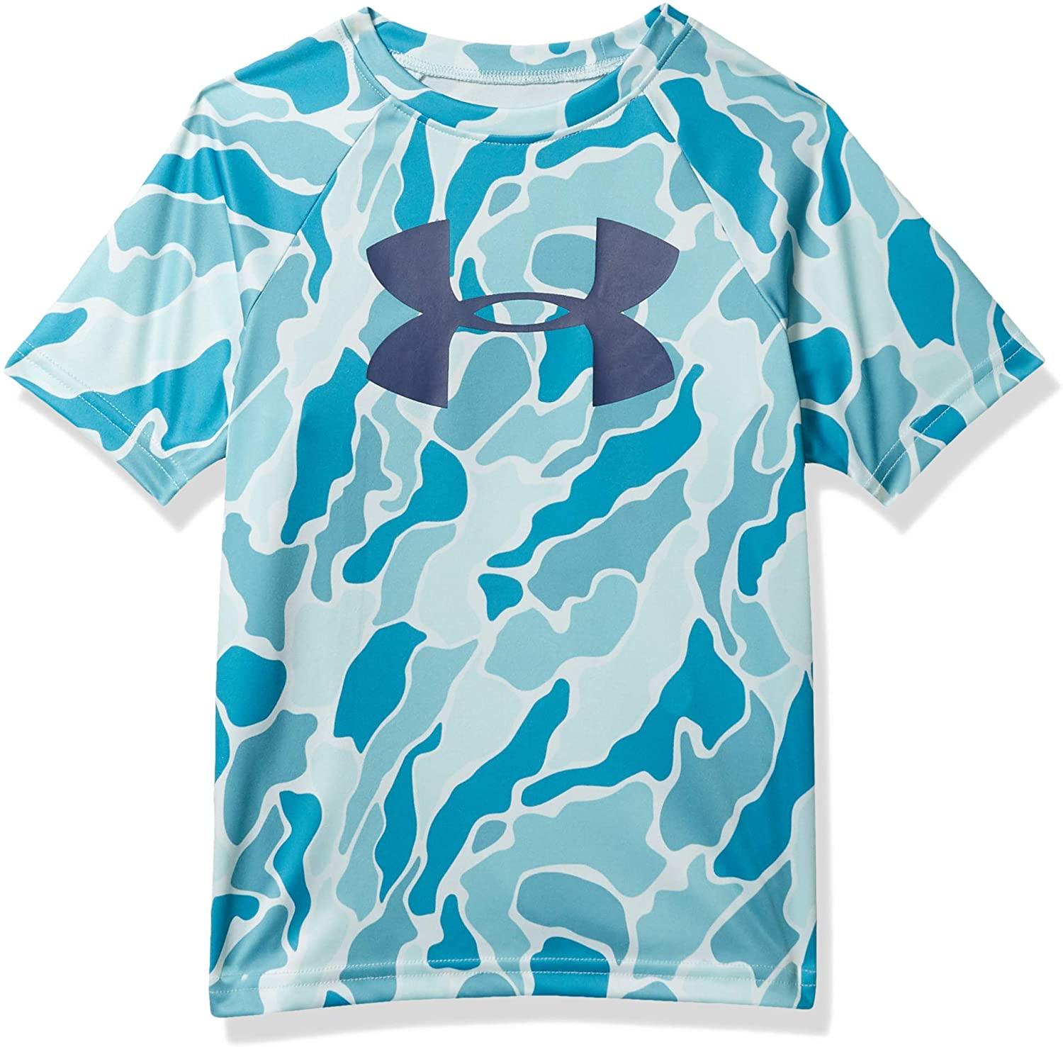 Under Armour Boys' Tech Big Logo Printed Short Sleeve Gym T-Shirt