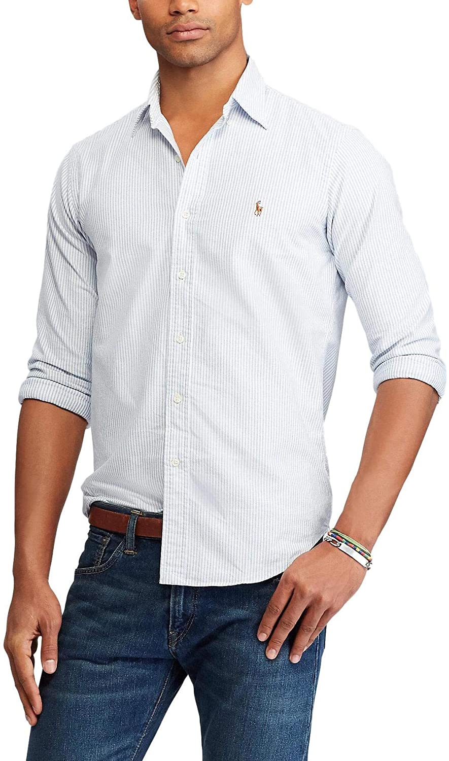 Ralph Lauren Mens Logo Button-Down Dress Shirt